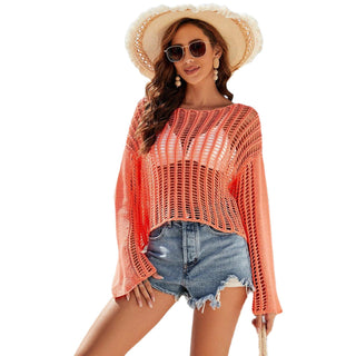 Off-Shoulder Crochet Knit Summer Blouse - IzzySauvage