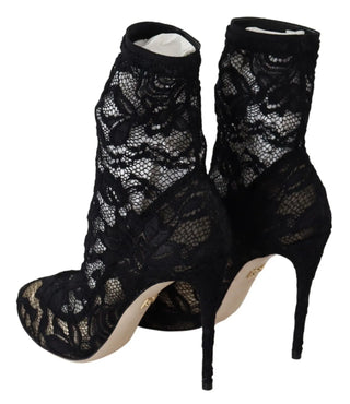 Dolce & Gabbana Black Lace Taormina Pumps Elegance Unleashed