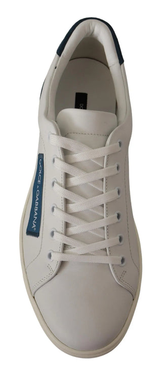 Dolce & Gabbana Chic White Leather Low-Top Sneakers