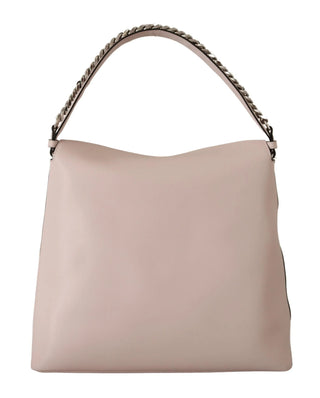 Karl Lagerfeld Elegant Mauve Chalk Leather Shoulder Bag