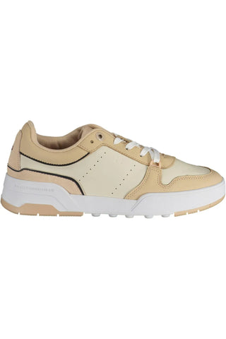 Beige Leather Women Sneaker - IzzySauvage