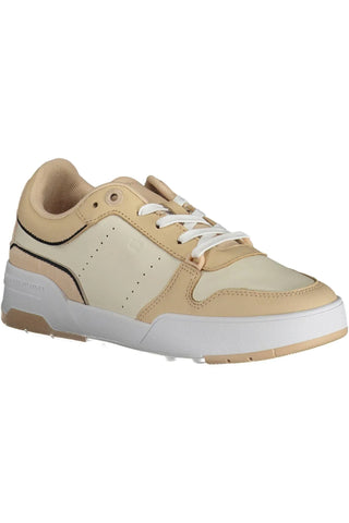 Beige Leather Women Sneaker - IzzySauvage