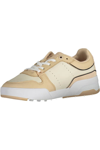 Beige Leather Women Sneaker - IzzySauvage