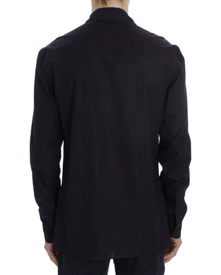 Dolce & Gabbana Purple Striped Cotton Pajama Lounge Shirt