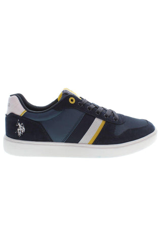 Blue Polyester Men Sneaker