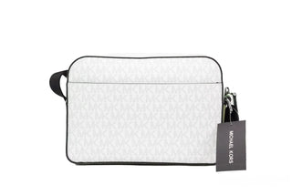 Michael Kors Cooper Small Bright White Palm Signature PVC Utility Crossbody Bag