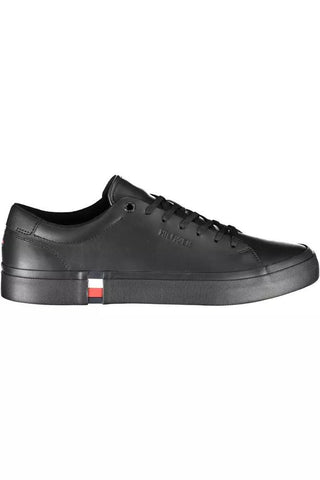 Black Leather Men Sneaker