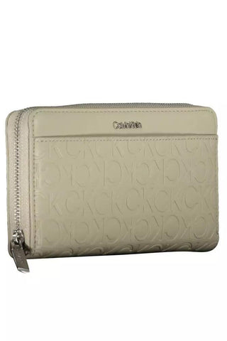 Beige Polyethylene Women Wallet