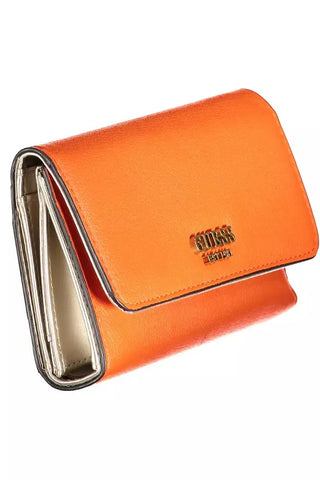 Orange Polyethylene Women Wallet