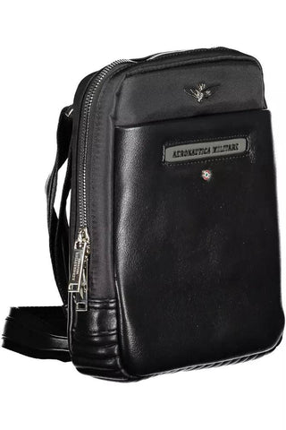 Black Polyester Men Shoulder Bag