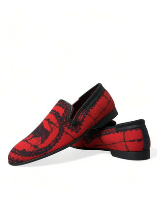 Dolce & Gabbana Torero-Inspired Luxe Red & Black Loafers