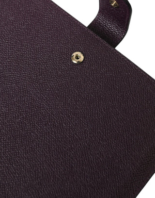 Dolce & Gabbana Elegant Leather Tablet Pouch in Rich Brown