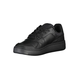 Tommy Hilfiger Black Leather Women Sneaker