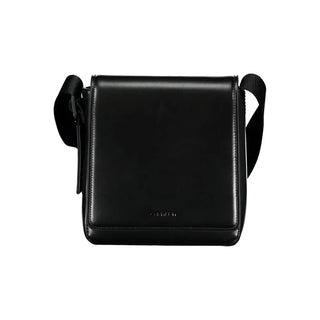 Calvin Klein Sleek Black Shoulder Bag with Logo Detail