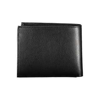 Chic Black Leather Dual-Compartment Wallet