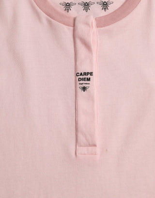 Dolce & Gabbana Pink Floral Print Cotton Short Sleeves T-shirt