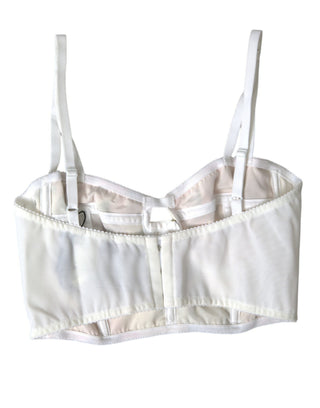 Dolce & Gabbana Multicolor Floral Sleeveless Bustier Crop Top