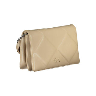 Beige Polyester Handbag