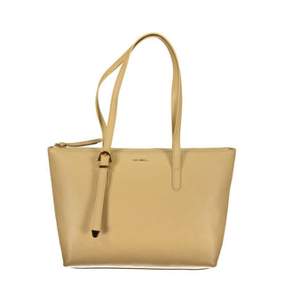 Beige Leather Handbag - IzzySauvage