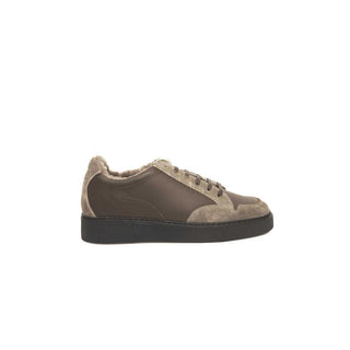 Beige Leather Men Sneaker - IzzySauvage