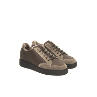 Beige Leather Men Sneaker - IzzySauvage