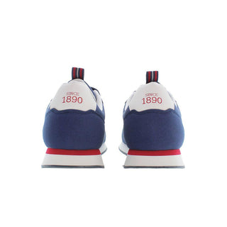 Blue Polyester Men Sneaker