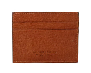 Billionaire Italian Couture Elegant Men's Leather Wallet in Brown