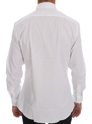Moschino White Cotton Stretch Slim Fit Dress Shirt
