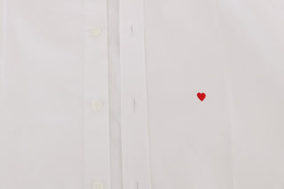 Moschino White Cotton Stretch Slim Fit Dress Shirt