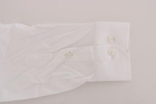 Moschino White Cotton Stretch Slim Fit Dress Shirt