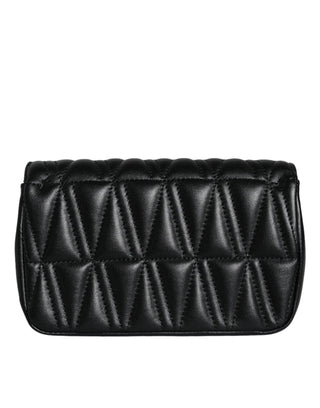 Black Mini Nappa Leather Crossbody Shoulder Bag