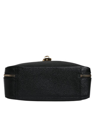 Dolce & Gabbana Black Calfskin Leather Welcome Handbag Bag