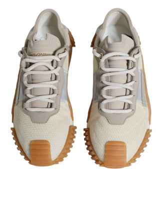 Dolce & Gabbana Beige Lace Up Low Top NS1 Sneakers Shoes