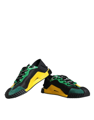 Dolce & Gabbana Multicolor Lace Up Low Top NS1 Sneaker Shoes