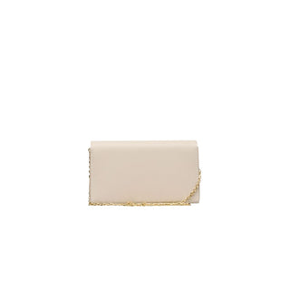 Beige Polyethylene Crossbody Bag