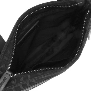 Emporio Armani Black Polyester Men Messenger