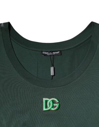 Dolce & Gabbana Green DG Sleeveless Round Neck Tank T-shirt