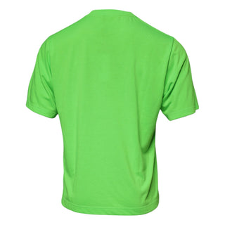 Dolce & Gabbana Green Logo Polyester Crew Neck T-shirt