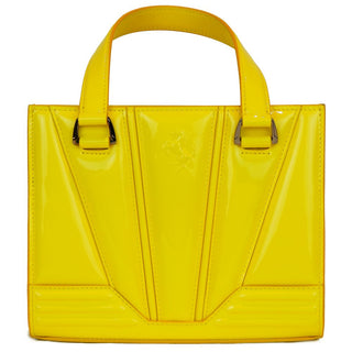 Ferrari Yellow Leather Handbag