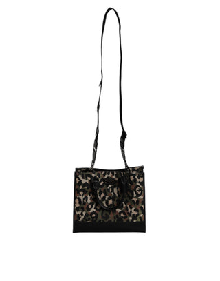Dolce & Gabbana Multicolor Leopard Shopping Tote Shoulder Bag