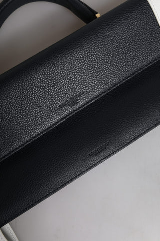 Dolce & Gabbana Blue White Calfskin Leather Crossbody Shoulder Bag