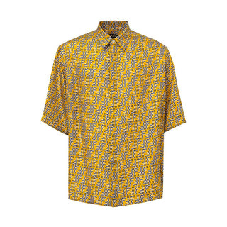 Fendi Yellow Silk Shortsleeve