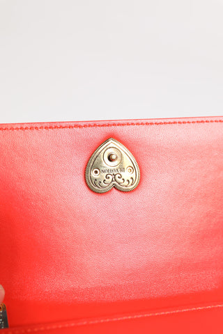 Dolce & Gabbana Red Leather Quilted Devotion Crossbody Phone Cover Bag
