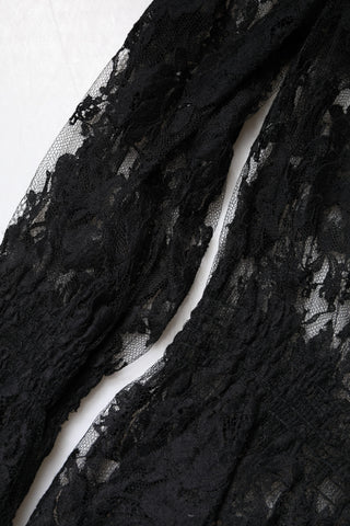 Dolce & Gabbana Black Cotton Floral Lace Women Blouse Top