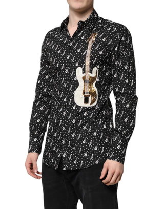 Dolce & Gabbana Black GOLD Instrument Embellished Shirt