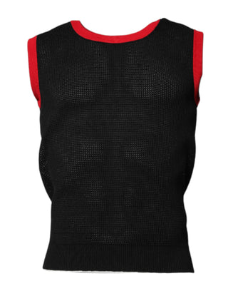 Dolce & Gabbana Black Cotton Slim Fit Round Neck T-shirt