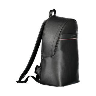 Tommy Hilfiger Black Polyester Men Backpack