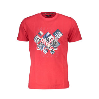 Cavalli Class Red Cotton Men T-Shirt