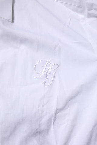 Dolce & Gabbana White Cotton GOLD Long Sleeves Formal Shirt
