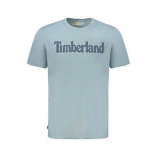 Timberland Light Blue Organic Cotton Men T-Shirt